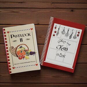 GLENVIEW ILLINOIS Church Lady Cookbooks Recipes Vintage 90s Potluck Luncheon